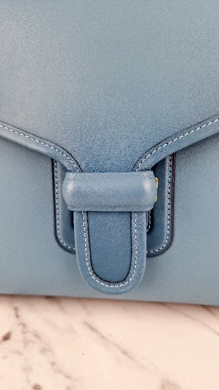 Coach 1941 Courier Carryall in Pacific Blue Smooth Leather Tophandle Crossbody Bag Satchel - Coach 88348