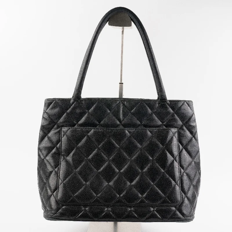 Chanel Medallion Caviar Tote Black