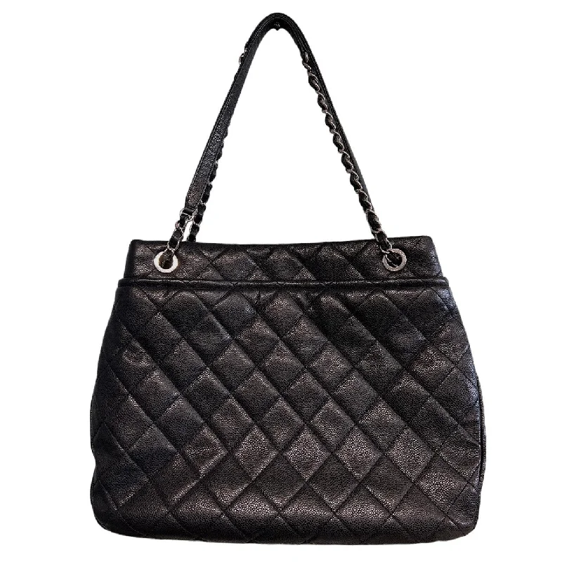 Chanel bag Black Quilted Caviar Timeless Soft Shopper Tote