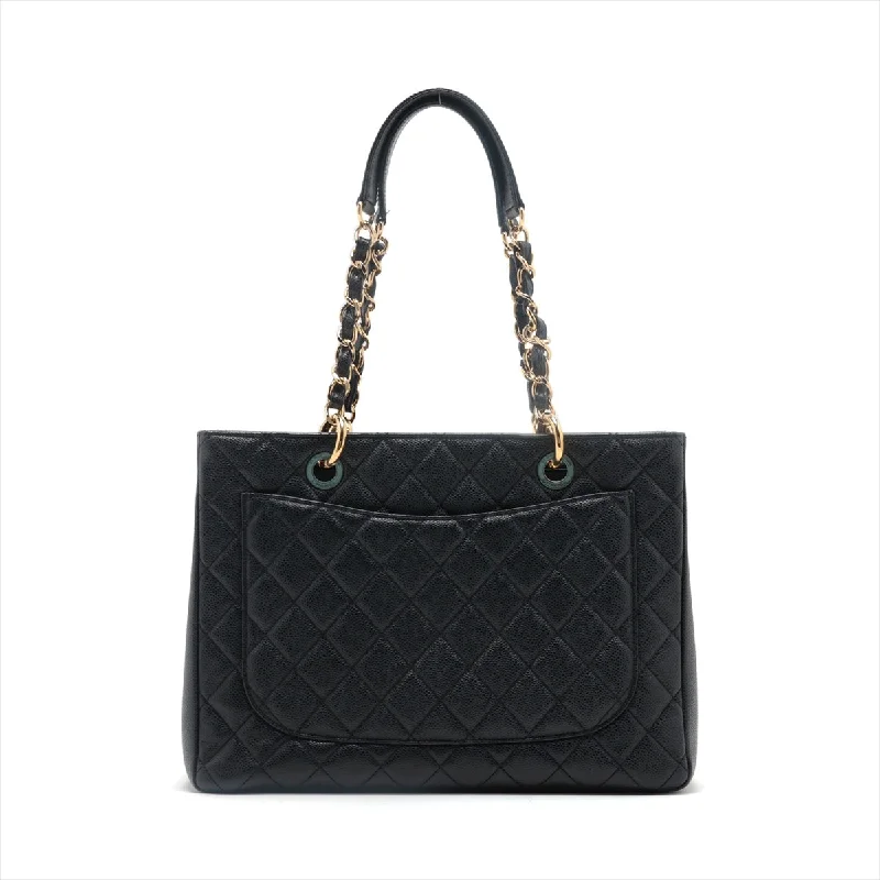 Chanel GST Caviar S Tote Top Bag Black G