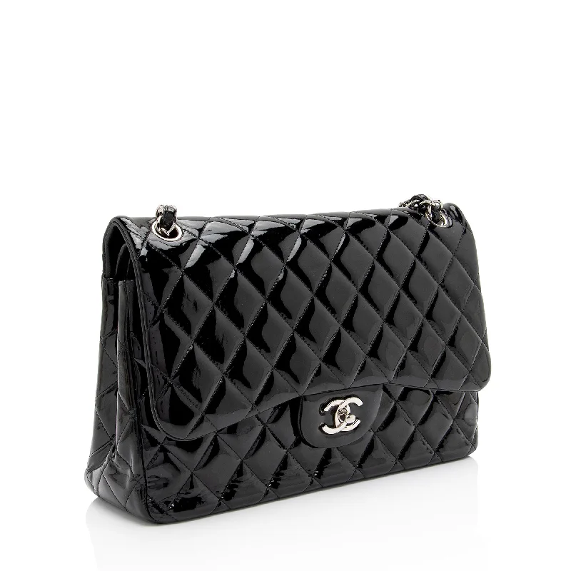 Chanel Patent Leather Classic Jumbo Double Flap Bag (lMNM0P)