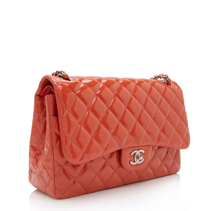 Chanel Patent Leather Classic Jumbo Double Flap Bag (uTsbhj)