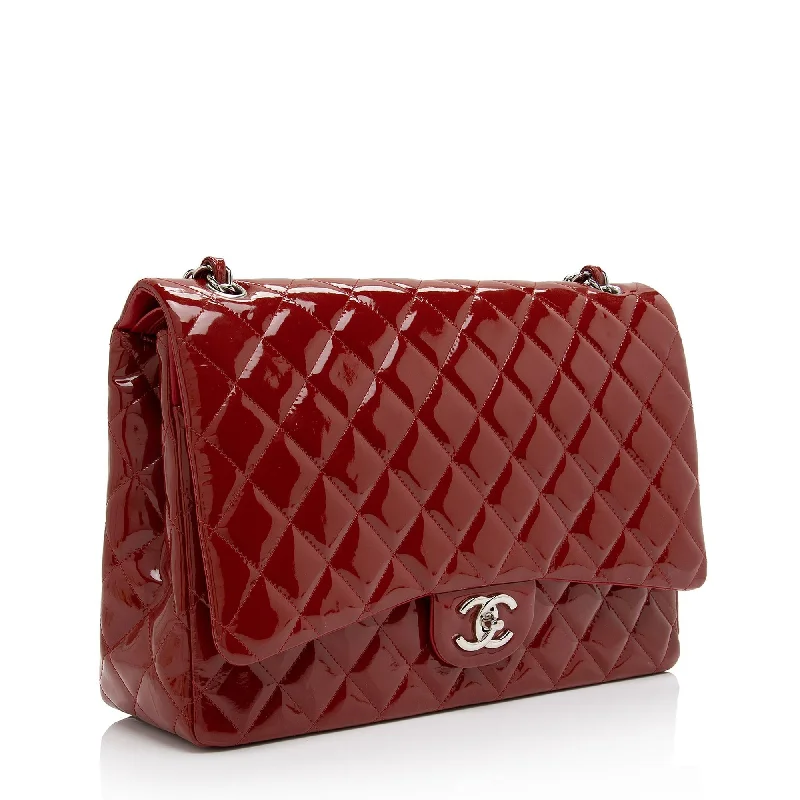 Chanel Patent Leather Classic Maxi Double Flap Bag (g5wkOe)