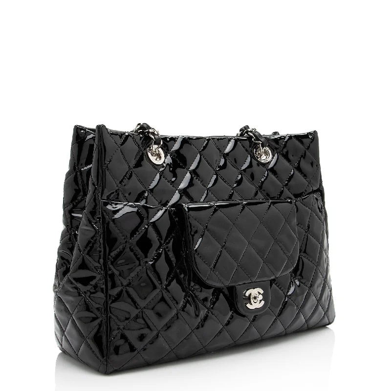 Chanel Patent Leather Coco Shine Large Tote (23461)