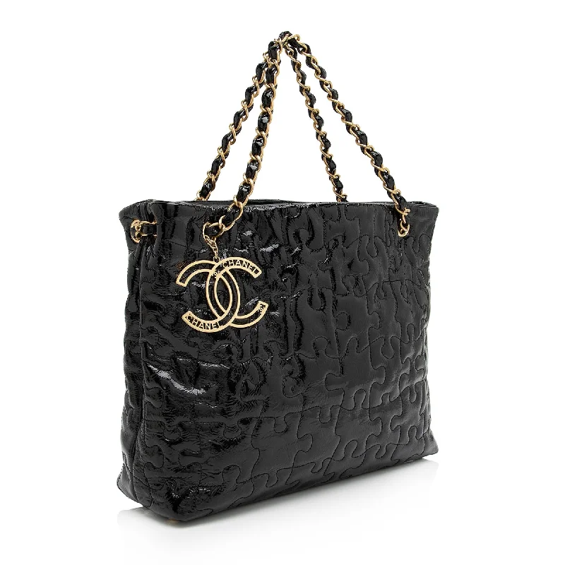 Chanel Patent Leather Puzzle Tote (uPxGaG)