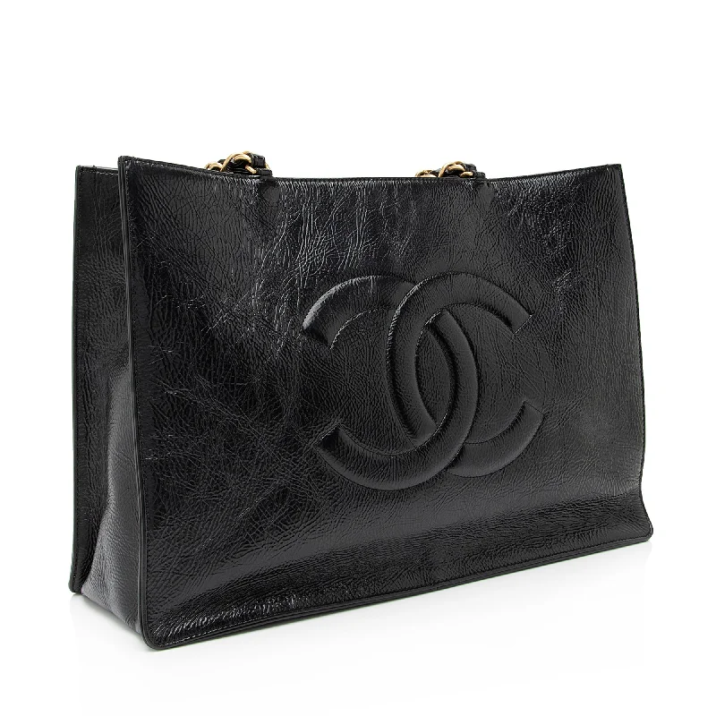 Chanel Shiny Aged Calfskin Timeless CC E/W Shopping Tote (FZUf4Q)