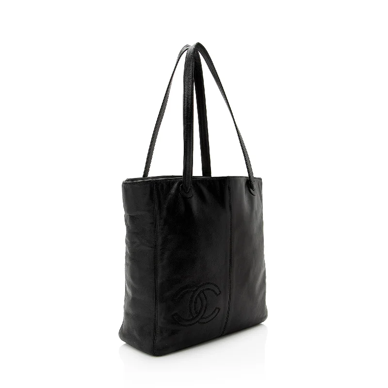 Chanel Vintage Lambskin CC Logo Tote (22846)