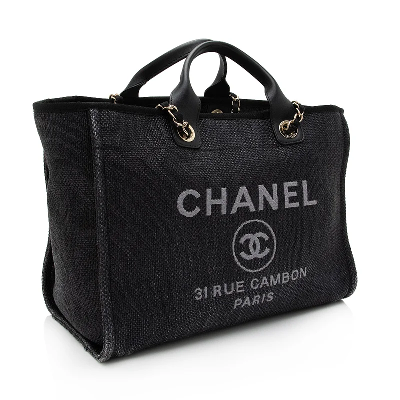 Chanel Woven Straw Deauville Medium Tote (xRiJ8n)