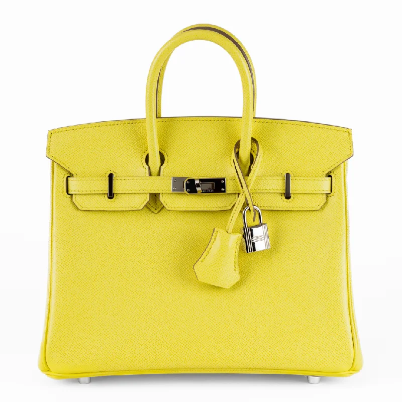 Hermes 25cm Soufre Epsom Birkin w/ Palladium Hardware