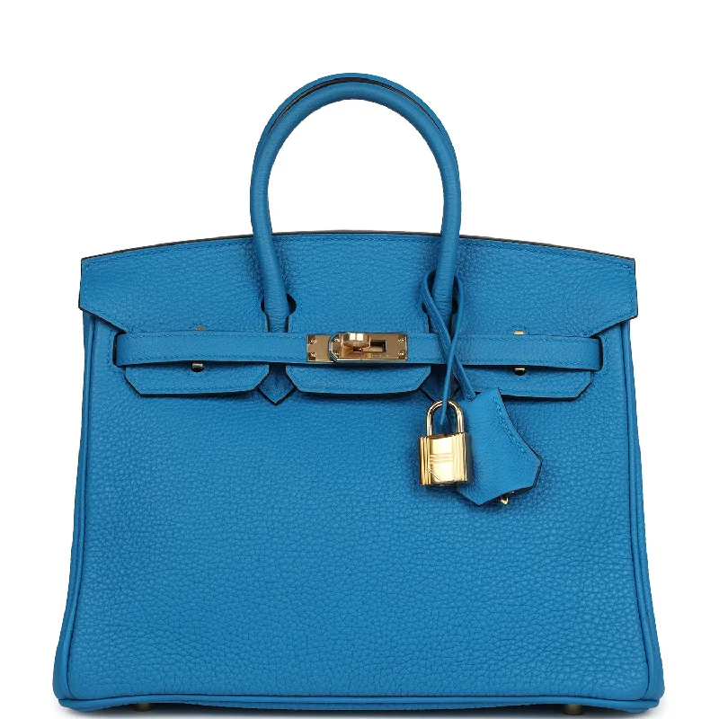 Hermes Birkin 25 Bleu Zanzibar Togo Gold Hardware