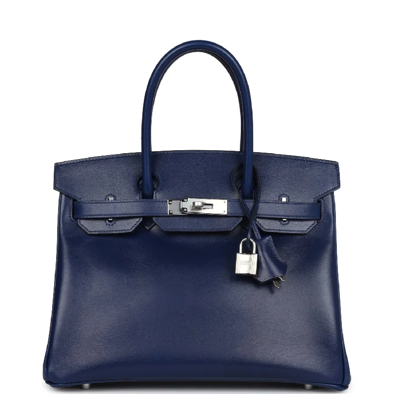 Hermes Birkin 30 Bleu Saphir Box Palladium Hardware