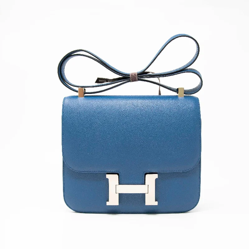 Hermes Blue Agate Epsom Constance 24