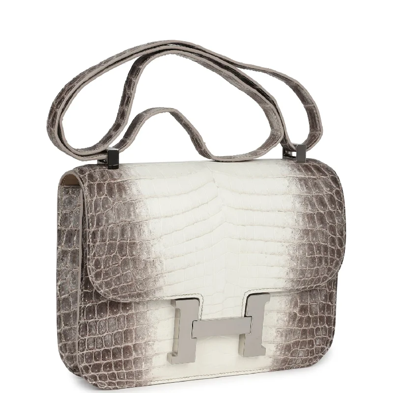 Hermes Constance 1-24 Himalaya Matte Niloticus Crocodile Palladium Hardware