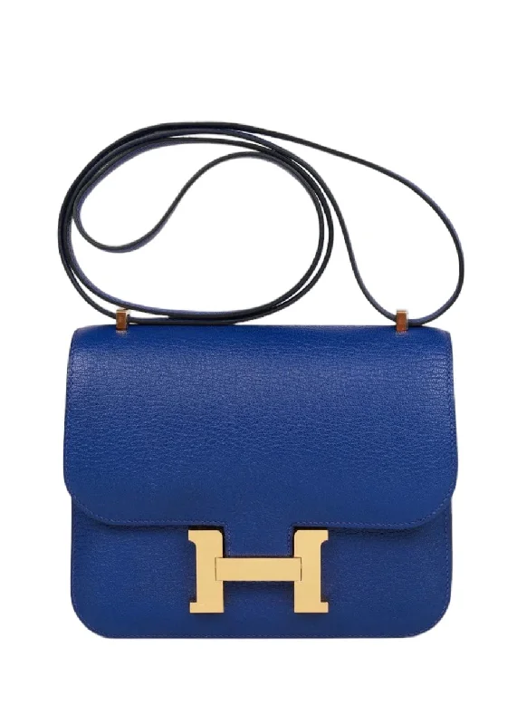 Hermès Constance 18 Blue Electrique Swift GHW #U SKC1778