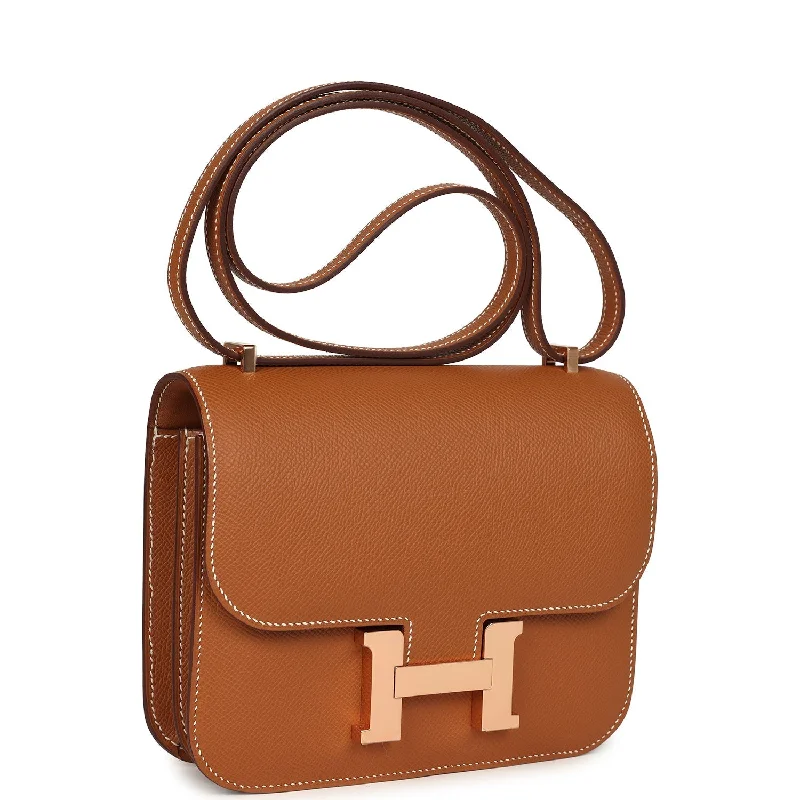 Hermes Constance 18 Gold Epsom Rose Gold Hardware