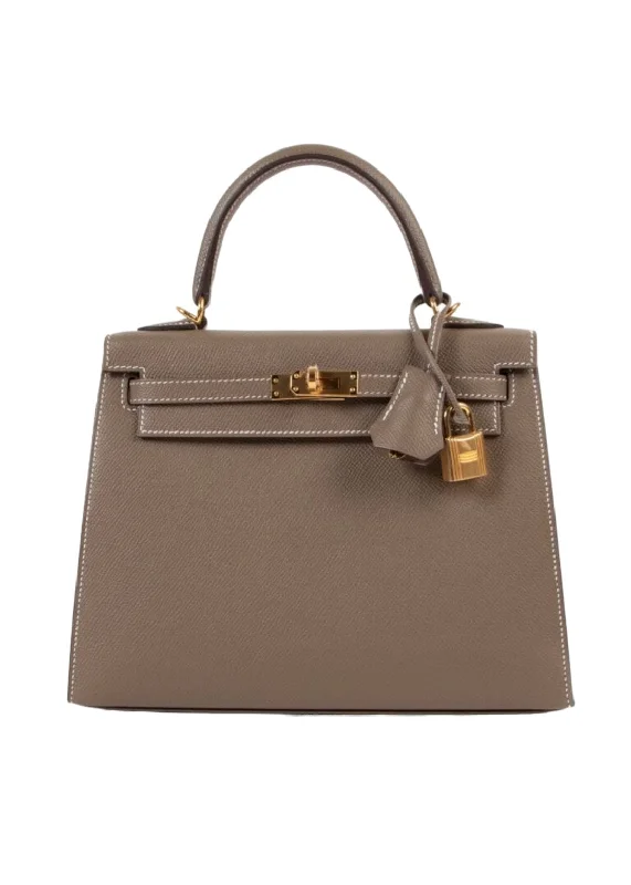 Hermes Kelly 25 Sellier Etoupe Epsom GHW #U SKCB-042341