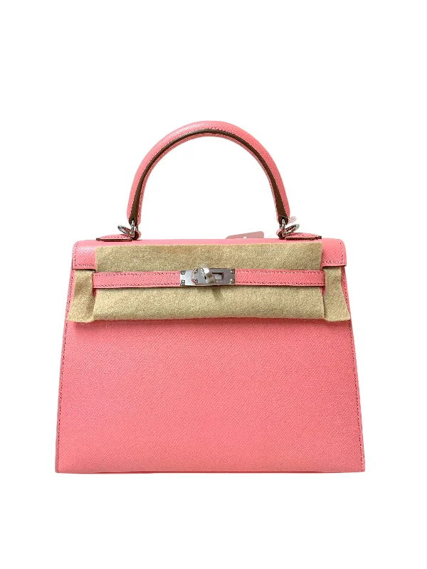 ***Hermes Kelly 25 Sellier Rose Confetti Epsom PHW #Y SKCB-112373