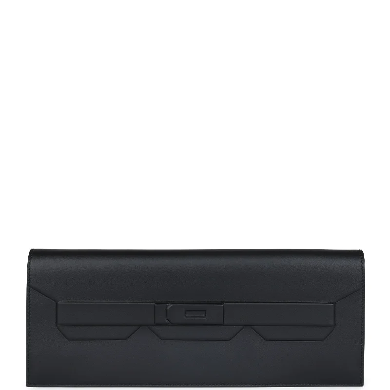 Hermes Shadow Kelly Cut Black Swift