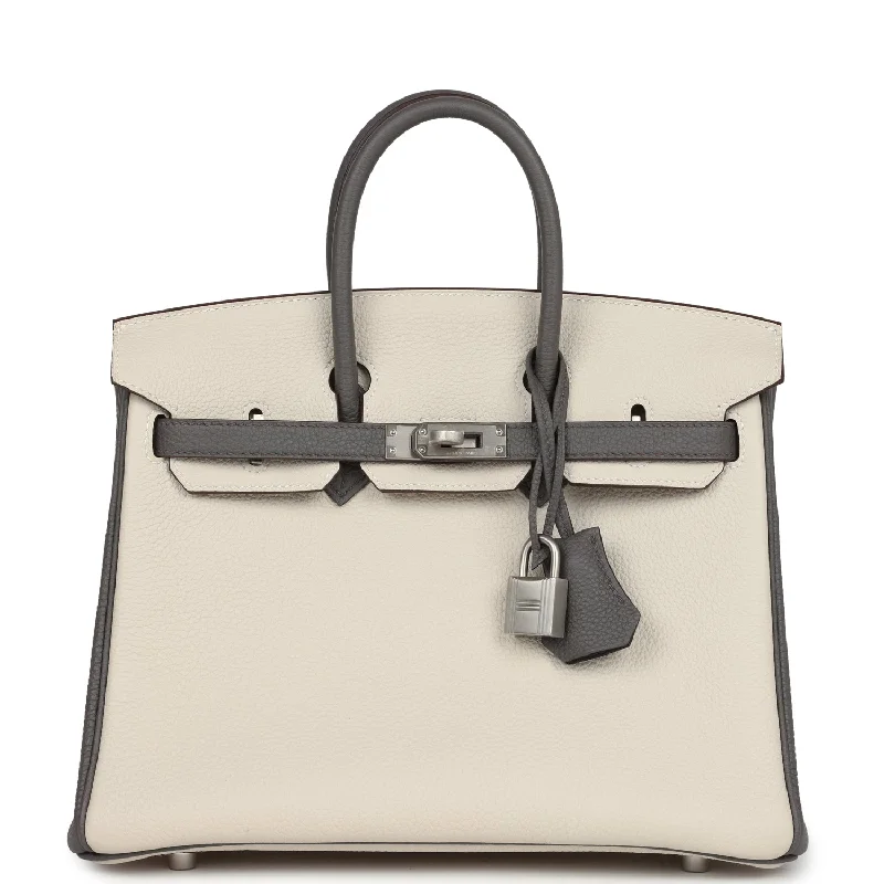 Hermes Special Order (HSS) Birkin 25 Beton and Etain Togo Brushed Palladium Hardware