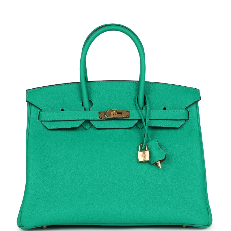 Hermes Special Order (HSS) Birkin 35 Menthe Verso Togo Gold Hardware