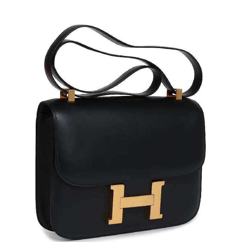 Hermes Constance 23 Black Evercalf Gold Hardware