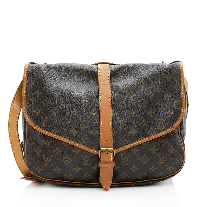 Louis Vuitton Vintage Monogram Canvas Saumur 35 Messenger Bag (SHF-18883)