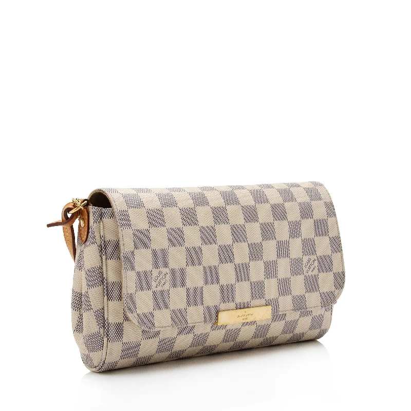 Louis Vuitton Damier Azur Favorite MM Shoulder Bag (SHF-juX6f7)