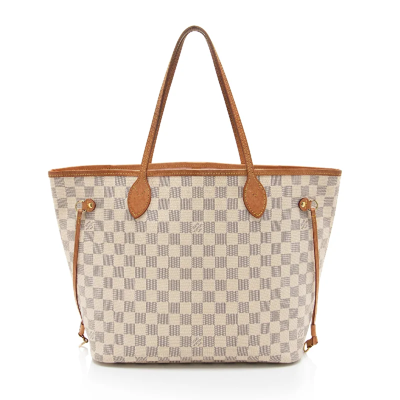 Louis Vuitton Damier Azur Neverfull MM Tote (SHF-a0AtWt)