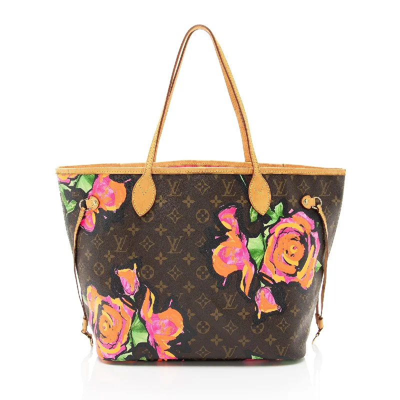 Louis Vuitton Limited Edition Monogram Canvas Roses Neverfull MM Tote (SHF-DyNRiI)