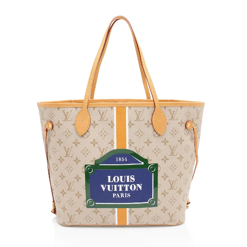 Louis Vuitton Monopaname Canvas Neverfull MM Tote (SHF-KQ9QSL)